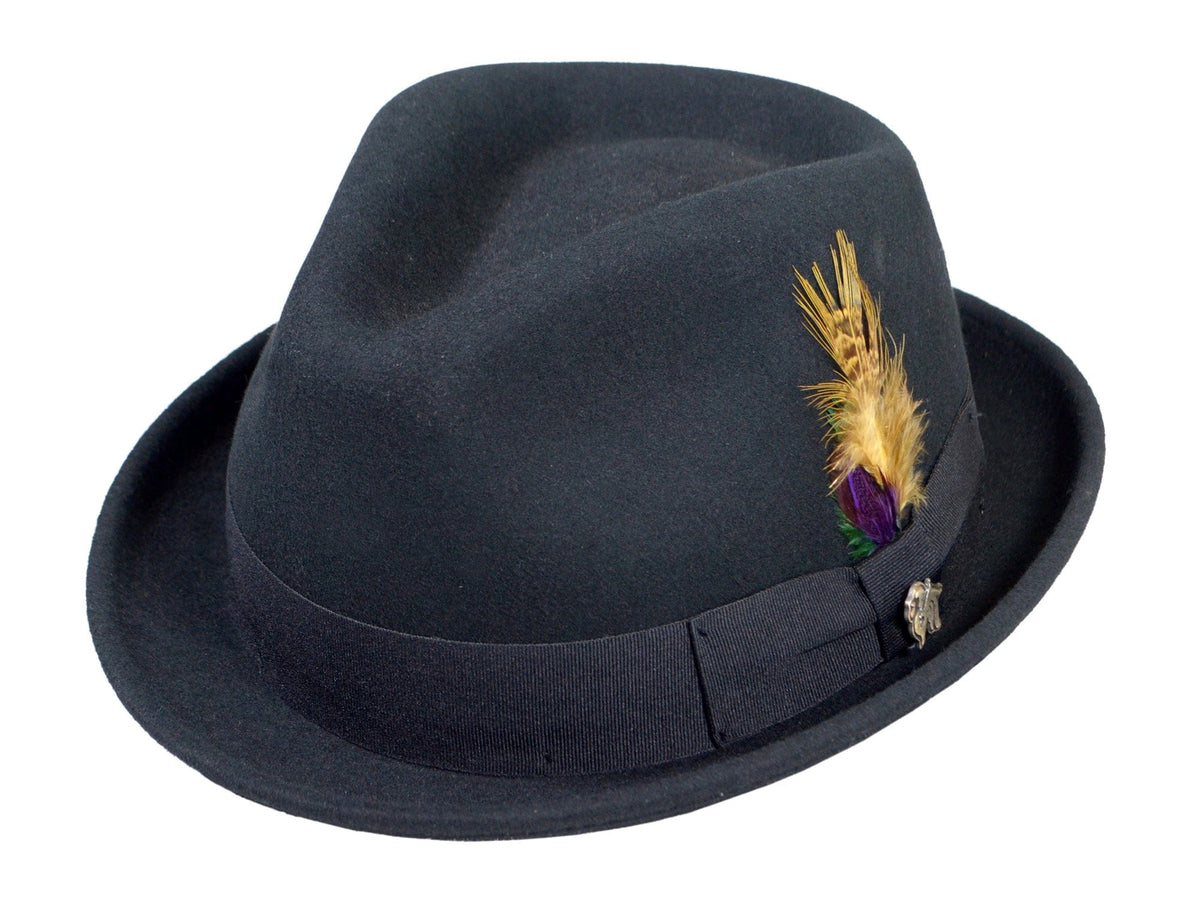 Wool Felt Fedora Hat Classic Roma Stingy