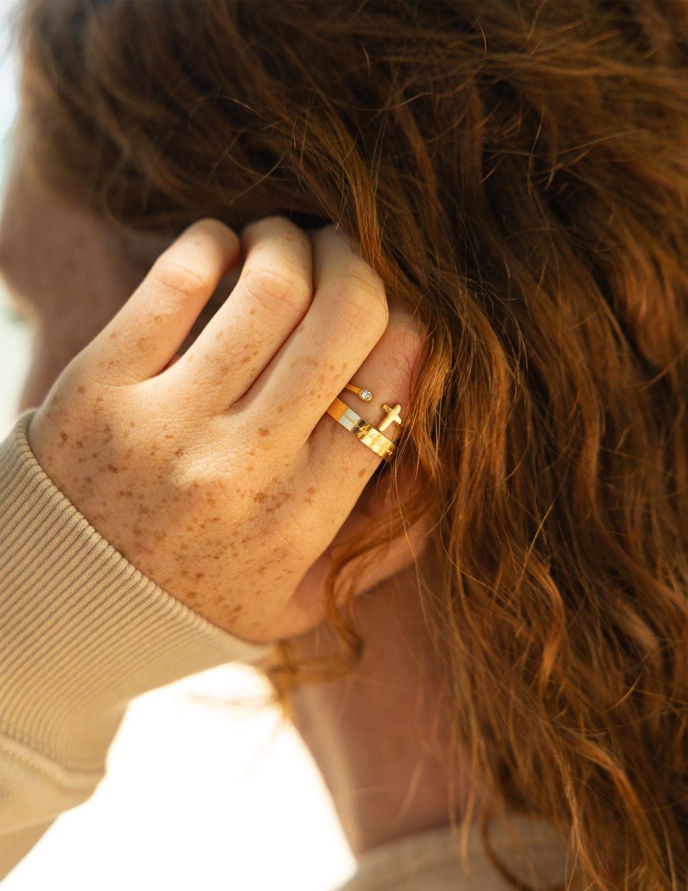 Wrapped Cross Gem Ring - A-1 Thread Vault