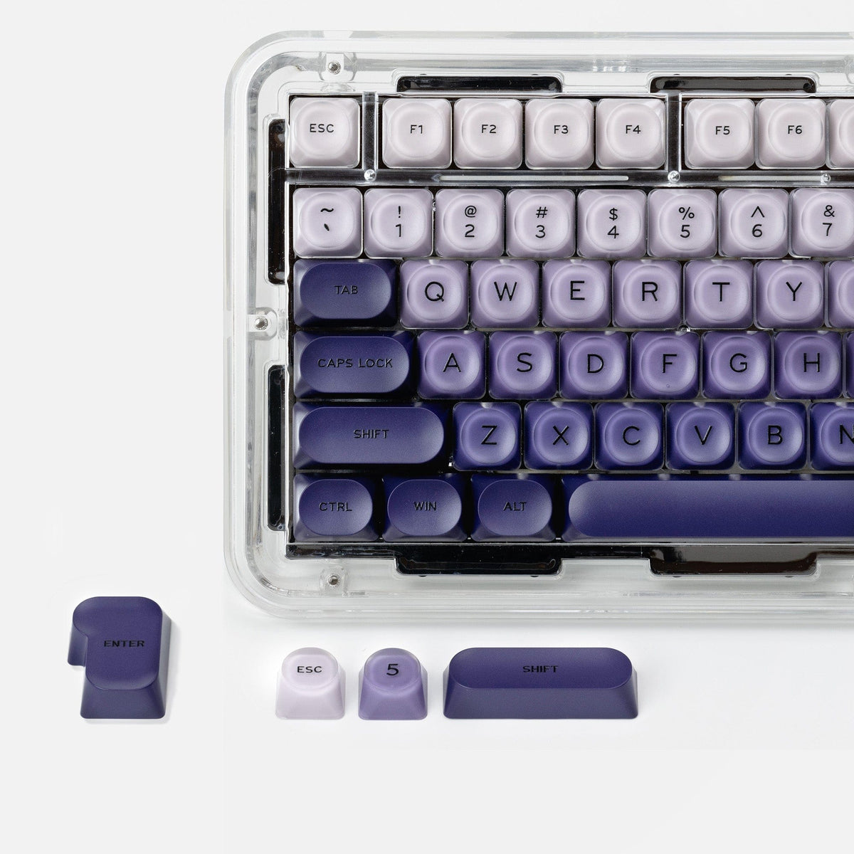XVX Foundation Series HOA Profile Translucent PBT+PC 132-Key Keycap Set - A-1 Thread Vault