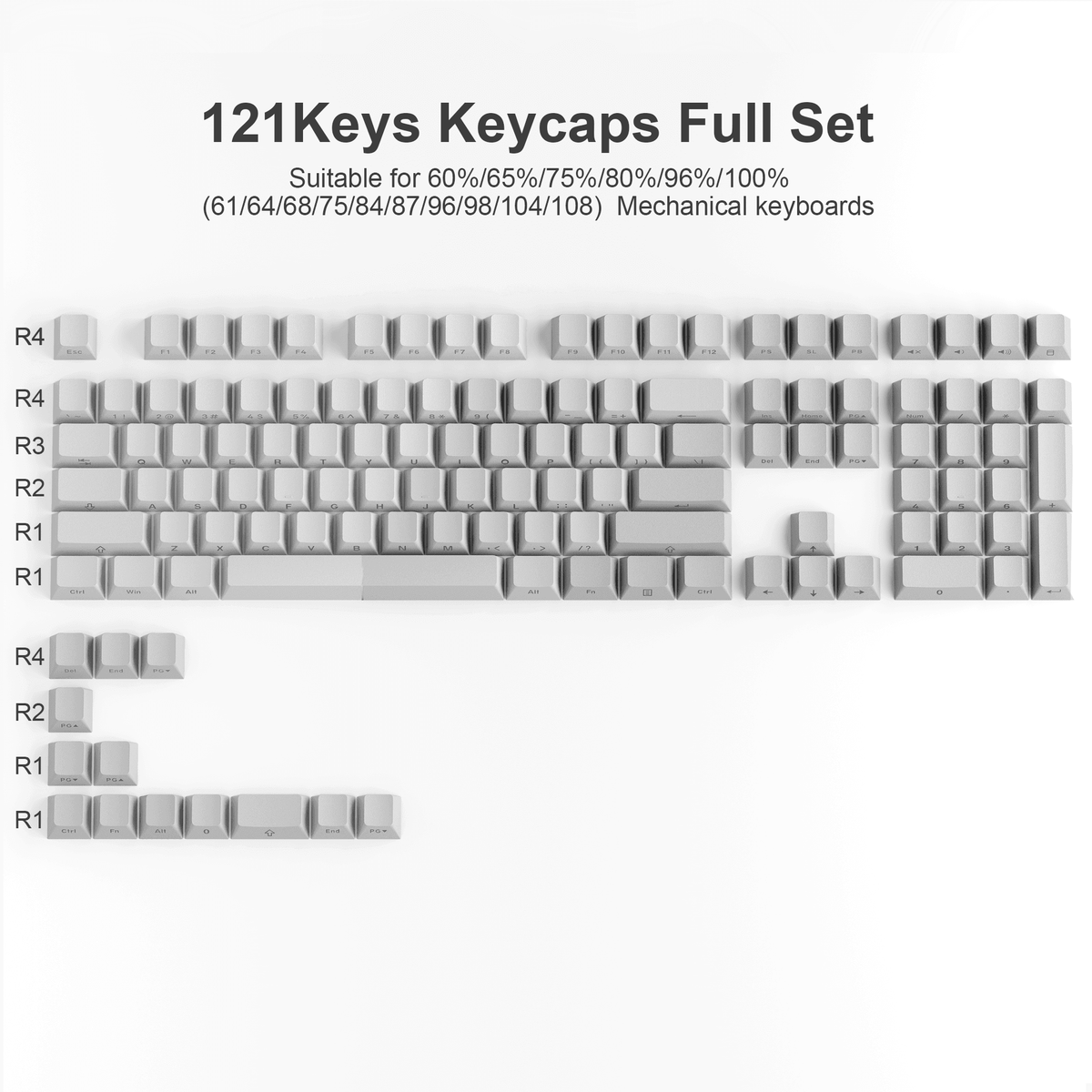 XVX Gradient X-Axis Series Side-Printed Cherry Profile 121-Key PBT Keycap Set - A-1 Thread Vault