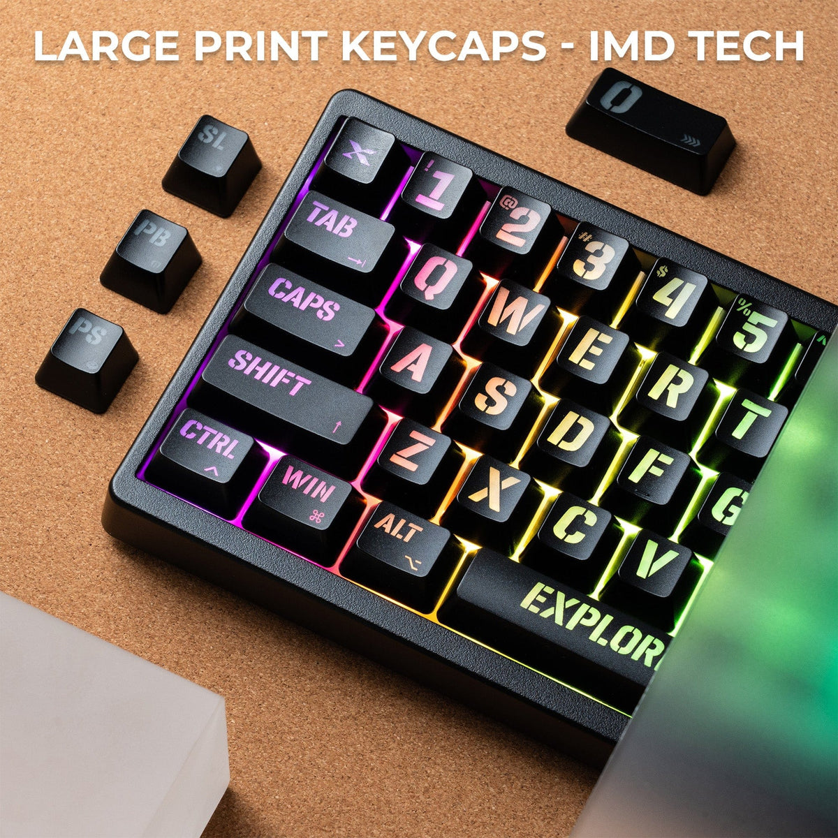 XVX IMD MIAMI Pattern Shine-Through OEM Profile 118-Key Keycap Set - A-1 Thread Vault