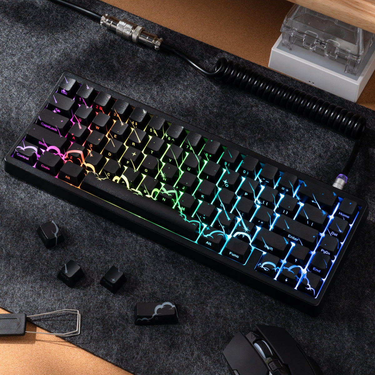 XVX IMD Spider Web Shine-Through OEM Profile 118-Key Keycap Set - A-1 Thread Vault