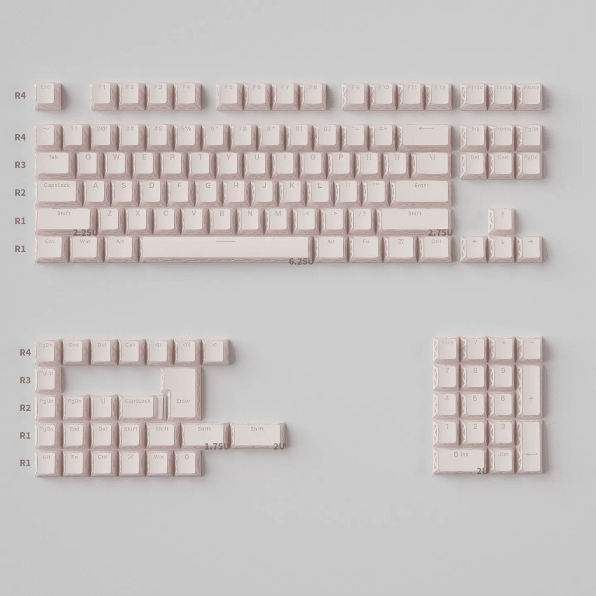 XVX PRISM Refraction Shine-Through Cherry Profile 130-Key PBT Keycap Set - A-1 Thread Vault