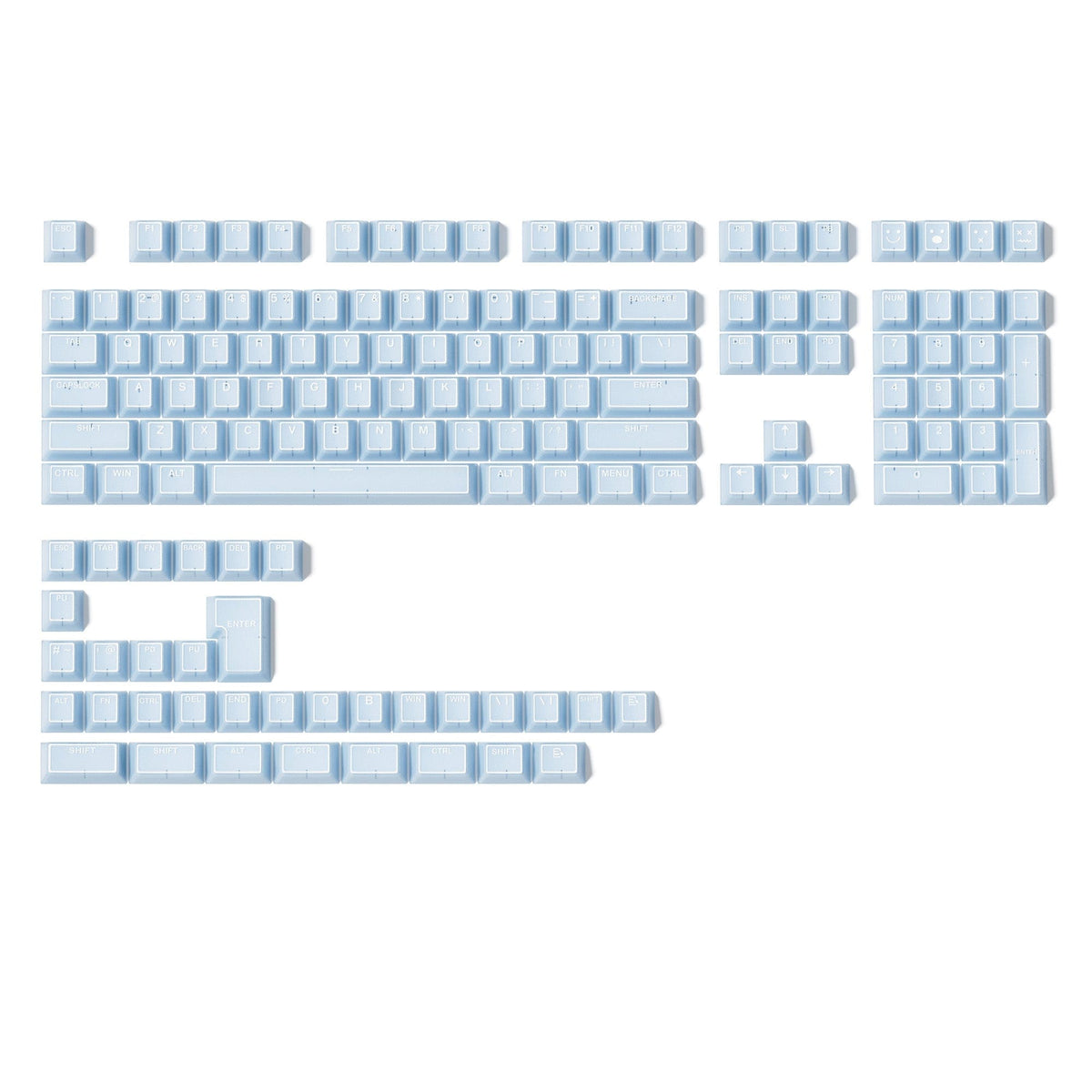 XVX PRISM Shine-Through Double-Shot Cherry Profile 142-Key PBT Keycap Set - A-1 Thread Vault