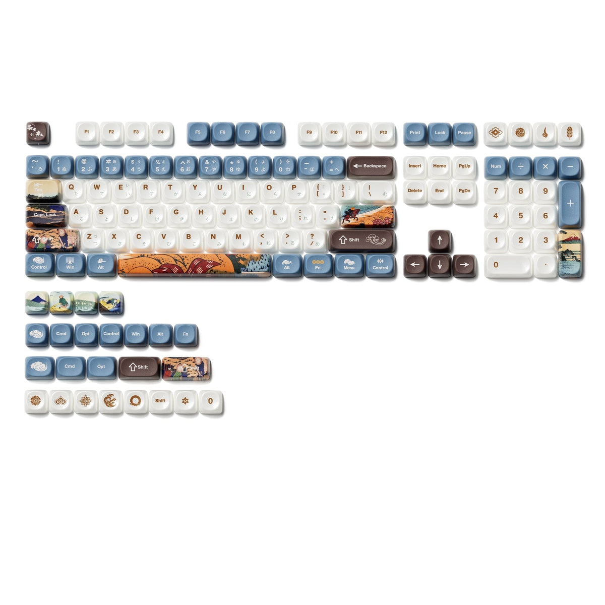 XVX U-kiyoe Fugaku (冨嶽) Series Glaze Textured MOA Profile Keycap Set - A-1 Thread Vault