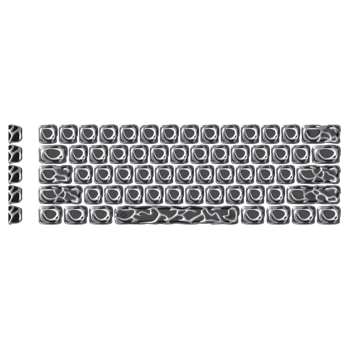 XVX Venom Themed Liquid Metallic Electroplating ABS+PC Keycap Set - A-1 Thread Vault