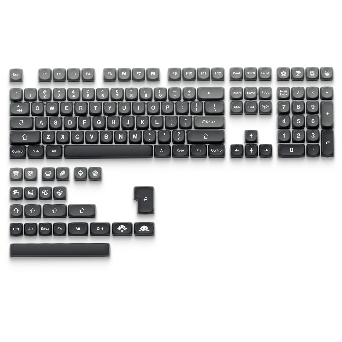 XVX Wagashi Series MOA Profile Dye-Sub PBT Keycap Set 132-Key - A-1 Thread Vault