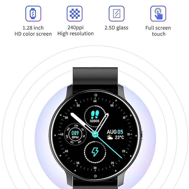 Zl02 Smart Watch 1.28 Inch Smartwatch Fitness Running Watch - A-1 Thread Vault