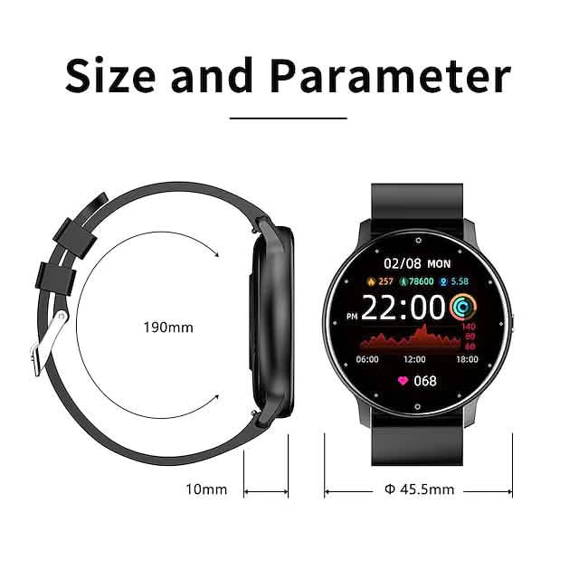 Zl02 Smart Watch 1.28 Inch Smartwatch Fitness Running Watch - A-1 Thread Vault
