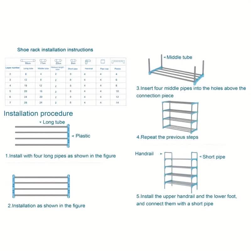 7-Tier Iron Shoe Rack – Space-Saving, Floor-Standing - A-1 Thread Vault