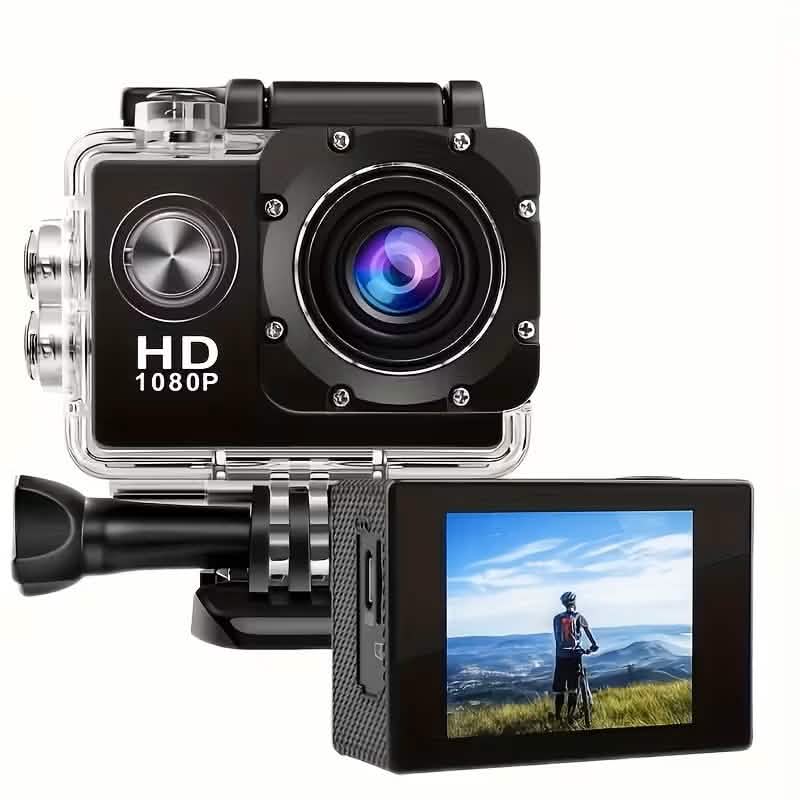 Ultra HD 1080P Action Camera – 140° Wide Angle, Fisheye Lens, LCD Display - A-1 Thread Vault