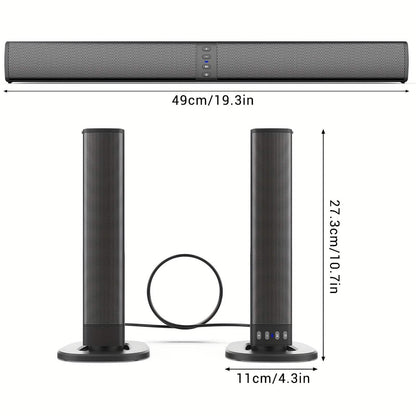Wireless Soundbar for TV – 2-in-1 Detachable Bluetooth Speaker - A-1 Thread Vault