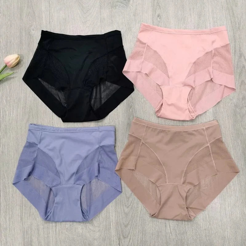 1/2/3/4 Pcs Womens Slimming Panties High Waist Tummy Control Briefs Female Trainer Shaping Underpants Butt Lifter Underwear - A-1 Thread Vault