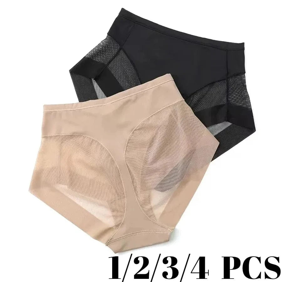 1/2/3/4 Pcs Womens Slimming Panties High Waist Tummy Control Briefs Female Trainer Shaping Underpants Butt Lifter Underwear - A-1 Thread Vault