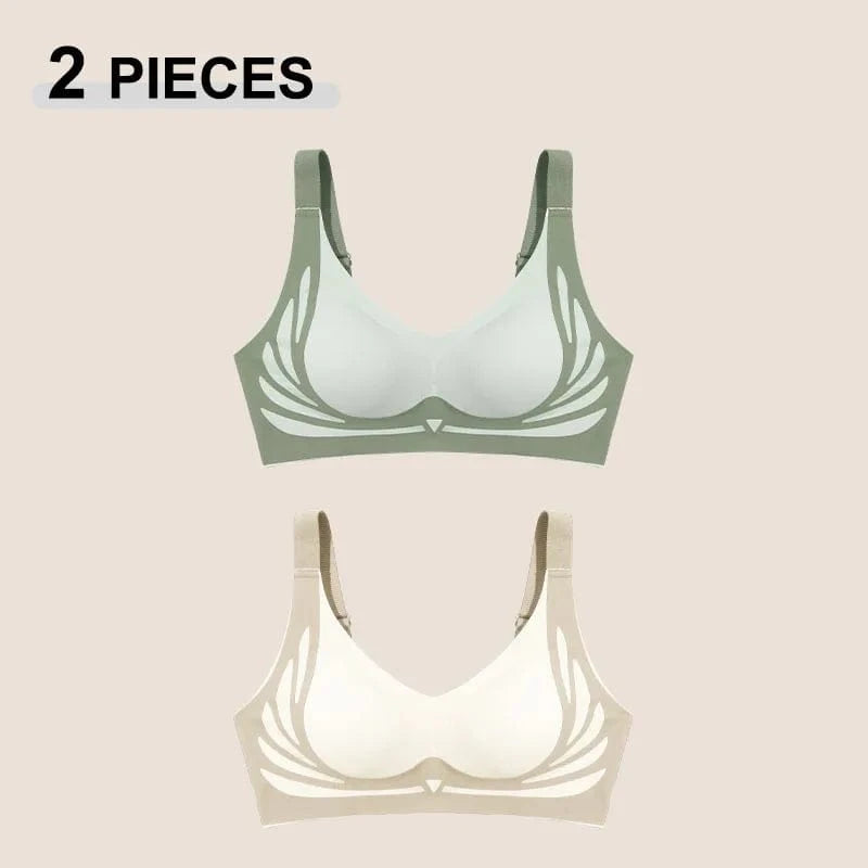 1/2Pcs/Set Women Push Up Bras Seamless Comfortable Angel Wings Bras Set Trendy Soft Breathable Underwear Female No Wire Lingerie - A-1 Thread Vault