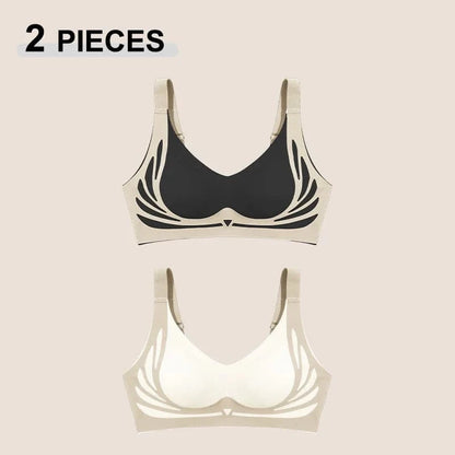 1/2Pcs/Set Women Push Up Bras Seamless Comfortable Angel Wings Bras Set Trendy Soft Breathable Underwear Female No Wire Lingerie - A-1 Thread Vault