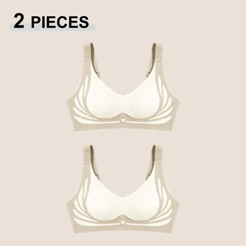 1/2Pcs/Set Women Push Up Bras Seamless Comfortable Angel Wings Bras Set Trendy Soft Breathable Underwear Female No Wire Lingerie - A-1 Thread Vault