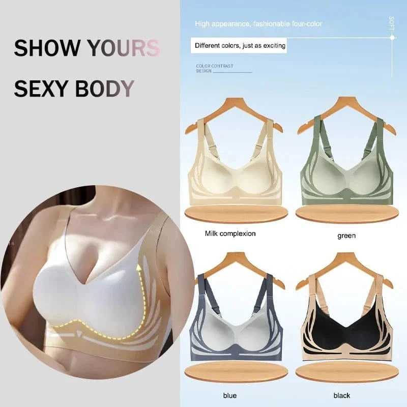 1/2Pcs/Set Women Push Up Bras Seamless Comfortable Angel Wings Bras Set Trendy Soft Breathable Underwear Female No Wire Lingerie - A-1 Thread Vault
