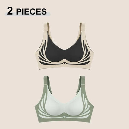 1/2Pcs/Set Women Push Up Bras Seamless Comfortable Angel Wings Bras Set Trendy Soft Breathable Underwear Female No Wire Lingerie - A-1 Thread Vault
