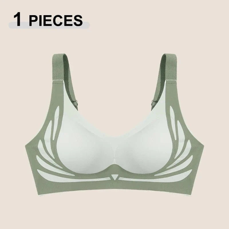 1/2Pcs/Set Women Push Up Bras Seamless Comfortable Angel Wings Bras Set Trendy Soft Breathable Underwear Female No Wire Lingerie - A-1 Thread Vault