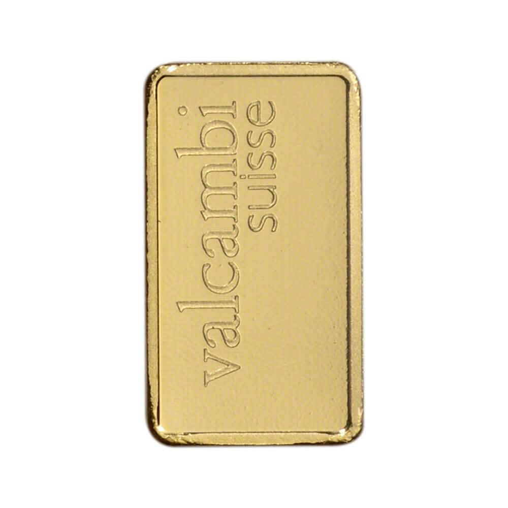 1 Gram Gold Bar - Valcambi Suisse - 999.9 Fine in Sealed Assay - A-1 Thread Vault