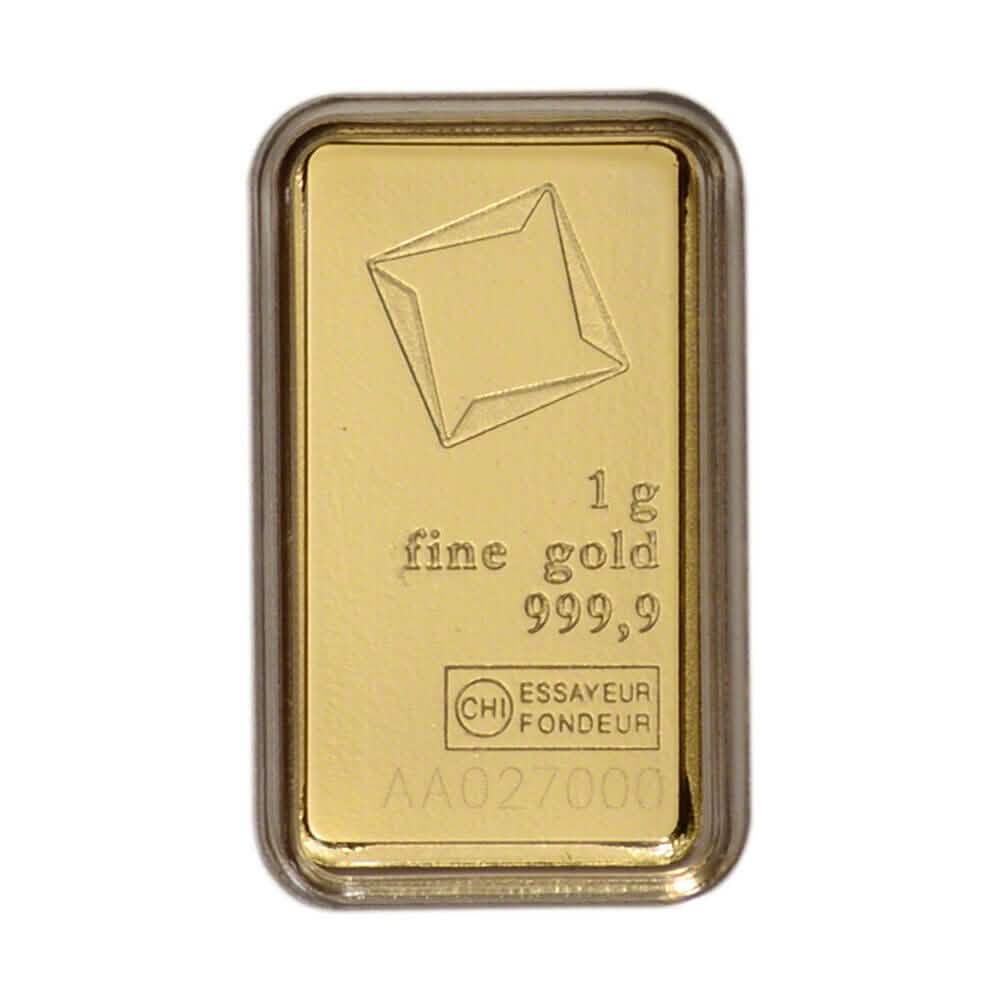 1 Gram Gold Bar - Valcambi Suisse - 999.9 Fine in Sealed Assay - A-1 Thread Vault