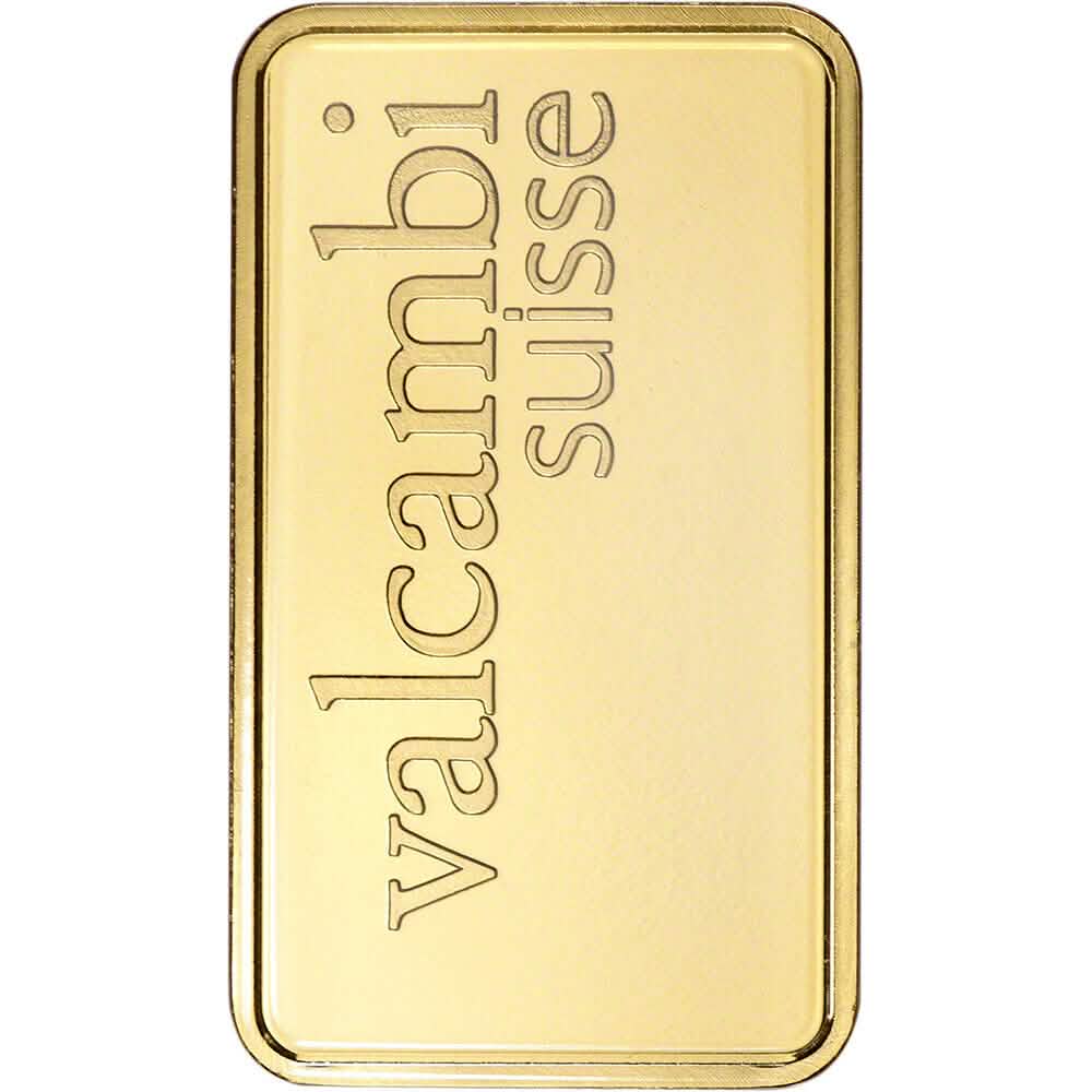 1 oz. Gold Bar Valcambi Suisse 999.9 Fine in Assay - A-1 Thread Vault