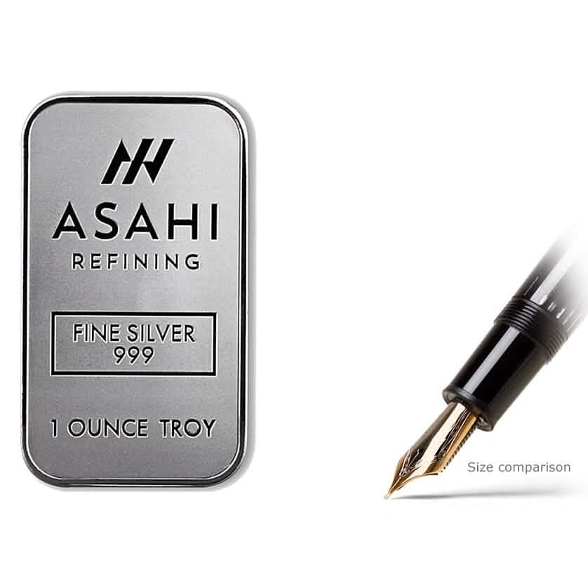 1 oz Silver Bar - Asahi .999 Fine Silver - A-1 Thread Vault