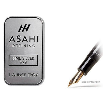 1 oz Silver Bar - Asahi .999 Fine Silver - A-1 Thread Vault