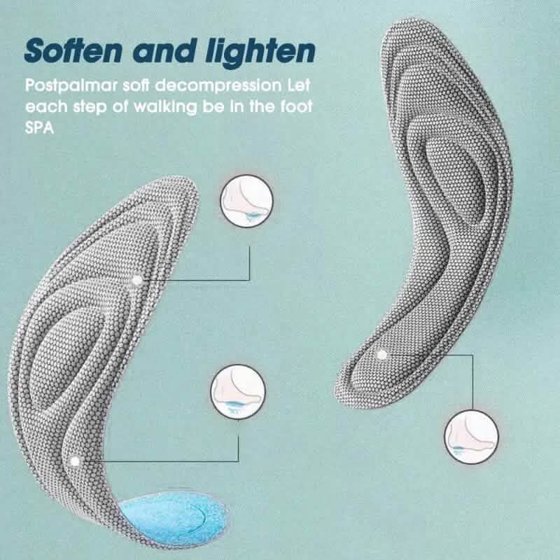 Pair of 5D Memory Foam Breathable Insoles - A-1 Thread Vault