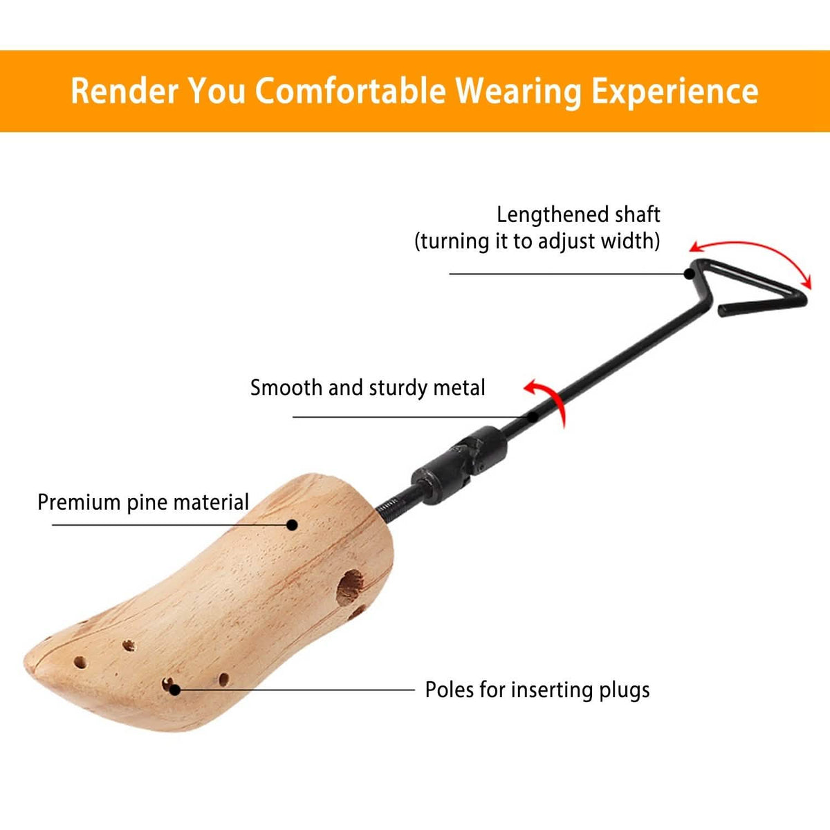 1-Pair: Adjustable Boot Stretcher - A-1 Thread Vault