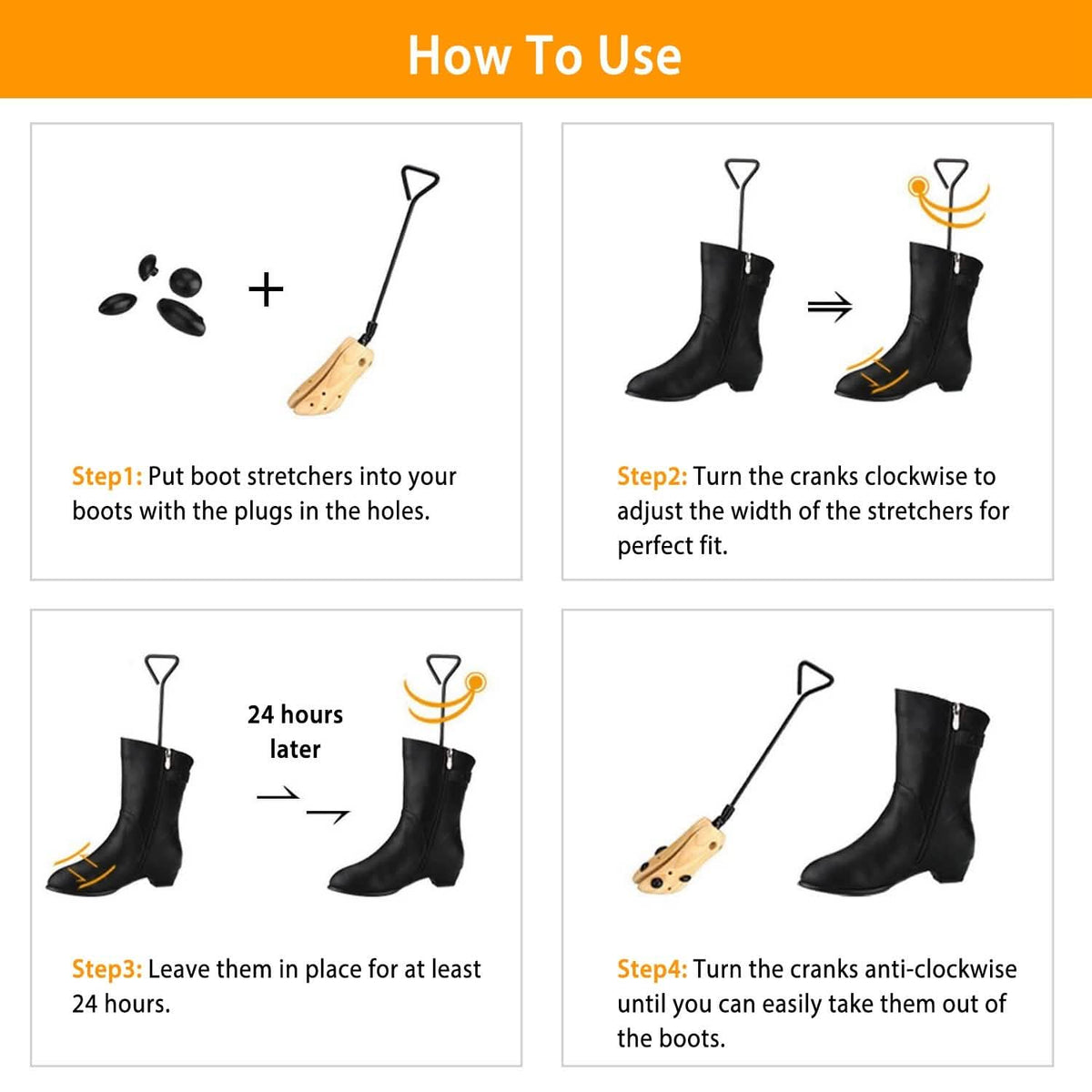 1-Pair: Adjustable Boot Stretcher - A-1 Thread Vault