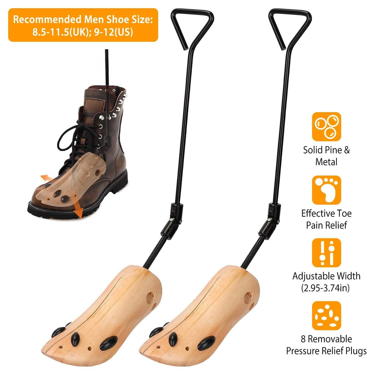 1-Pair: Adjustable Boot Stretcher - A-1 Thread Vault