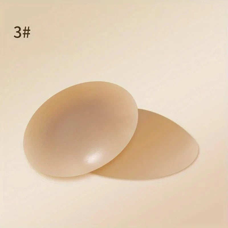 1 Pair Reusable Breast Petals Nipple Cover Invisible Petal Adhesive Strapless Backless Stick on Bra Silicone Breast Patch - A-1 Thread Vault