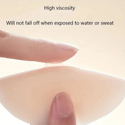 1 Pair Reusable Breast Petals Nipple Cover Invisible Petal Adhesive Strapless Backless Stick on Bra Silicone Breast Patch - A-1 Thread Vault