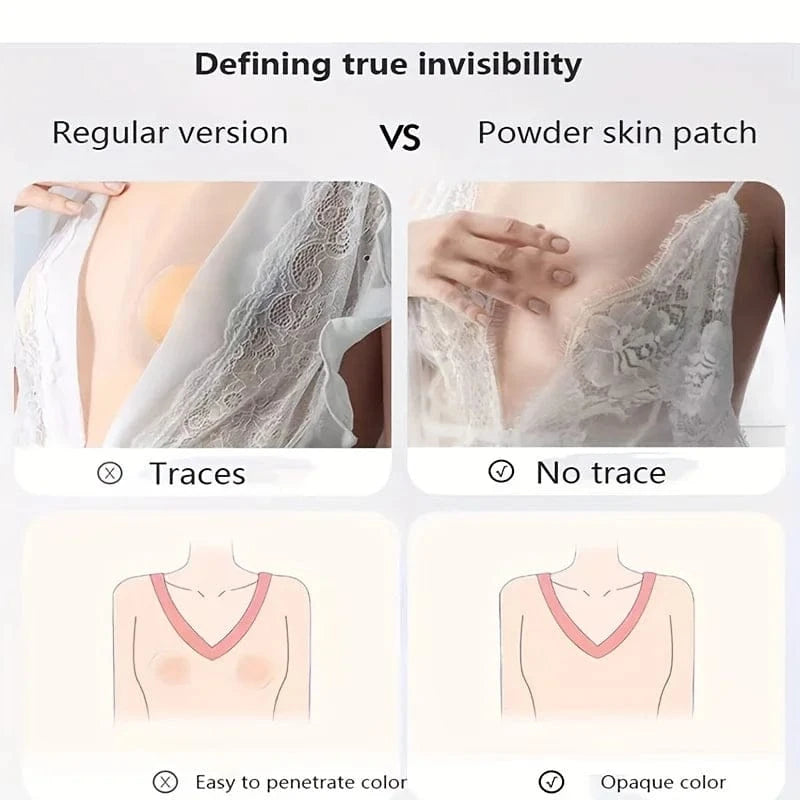 1 Pair Reusable Breast Petals Nipple Cover Invisible Petal Adhesive Strapless Backless Stick on Bra Silicone Breast Patch - A-1 Thread Vault