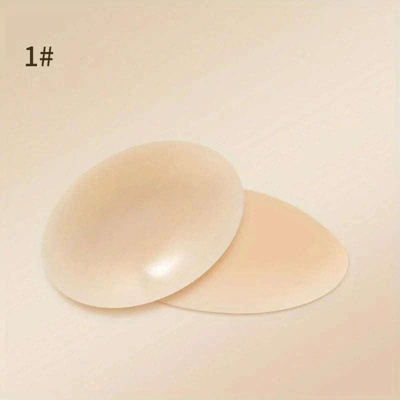 1 Pair Reusable Breast Petals Nipple Cover Invisible Petal Adhesive Strapless Backless Stick on Bra Silicone Breast Patch - A-1 Thread Vault