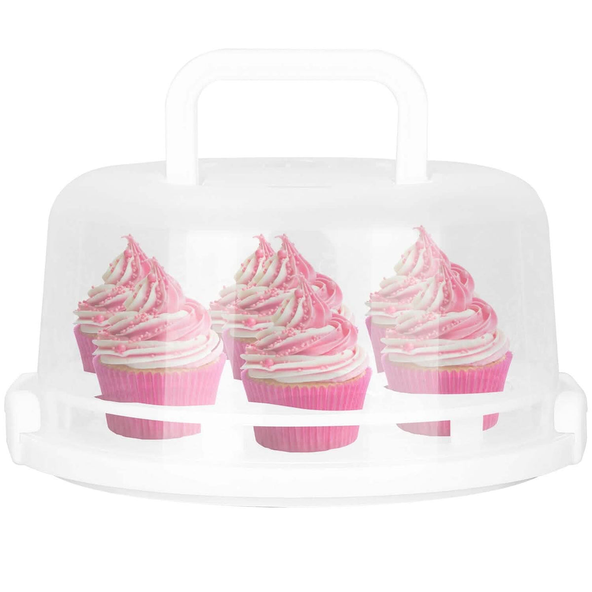10" Cake Storage Container with Handle Plastic Cake Box - A-1 Thread Vault