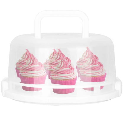 10" Cake Storage Container with Handle Plastic Cake Box - A-1 Thread Vault