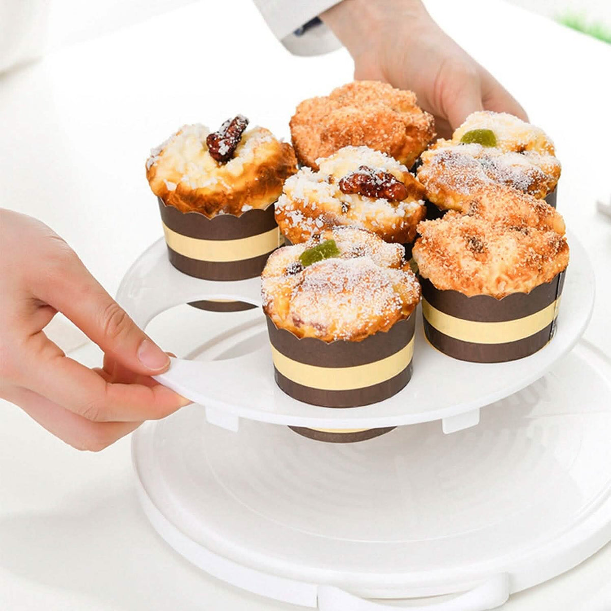 10" Cake Storage Container with Handle Plastic Cake Box - A-1 Thread Vault