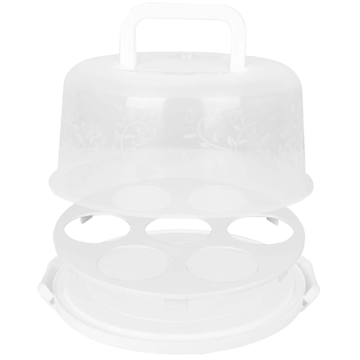 10" Cake Storage Container with Handle Plastic Cake Box - A-1 Thread Vault