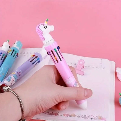 10 Color Ballpoint Pen Kawaii Stationery Cute Pen - A-1 Thread Vault