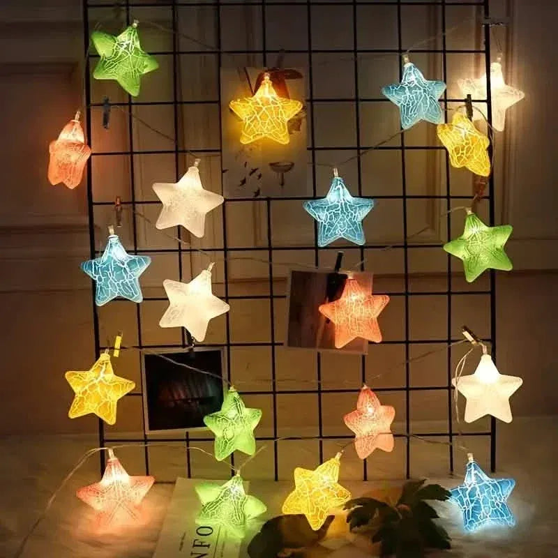 10-Light Crack Star String Lights - A-1 Thread Vault