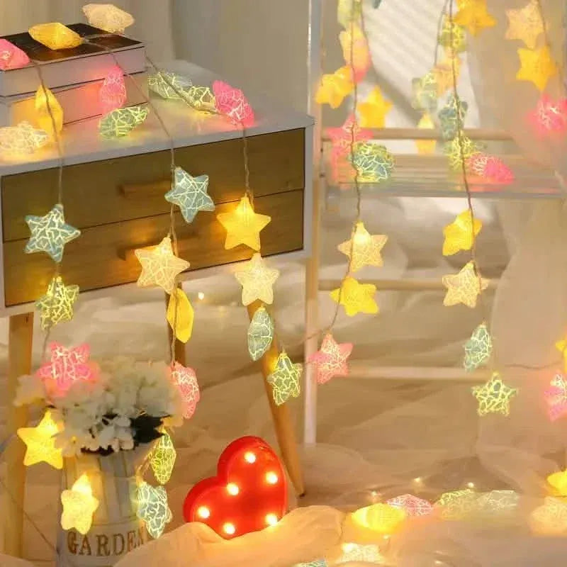 10-Light Crack Star String Lights - A-1 Thread Vault