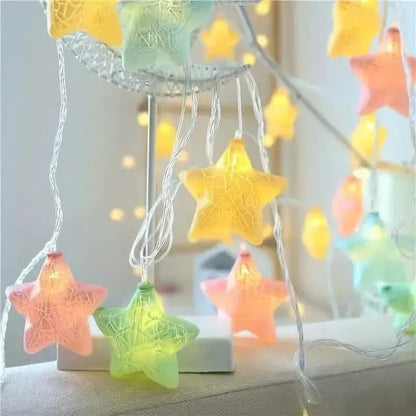 10-Light Crack Star String Lights - A-1 Thread Vault
