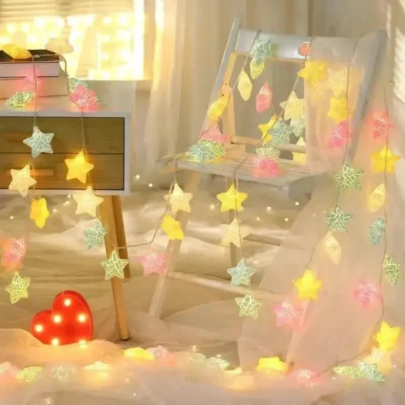 10-Light Crack Star String Lights - A-1 Thread Vault