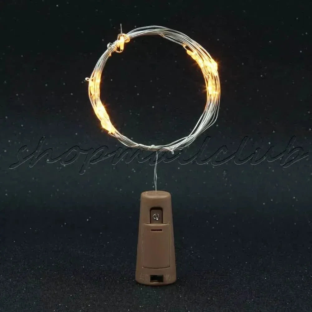 10-Pack: 20LEDs Wine Bottle Light Cork Shaped String Fairy Wire Night Light - A-1 Thread Vault