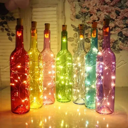 10-Pack: 20LEDs Wine Bottle Light Cork Shaped String Fairy Wire Night Light - A-1 Thread Vault