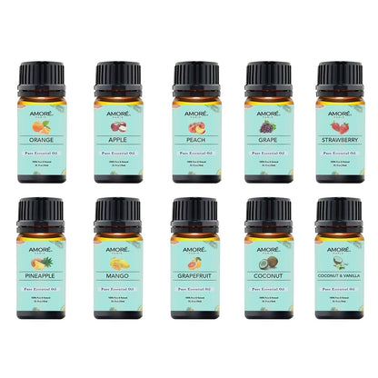 10-Pack: Fruity Fragrance Premium Aromatherapy Diffuser Oils Set For Candle & Soap Making - A-1 Thread Vault