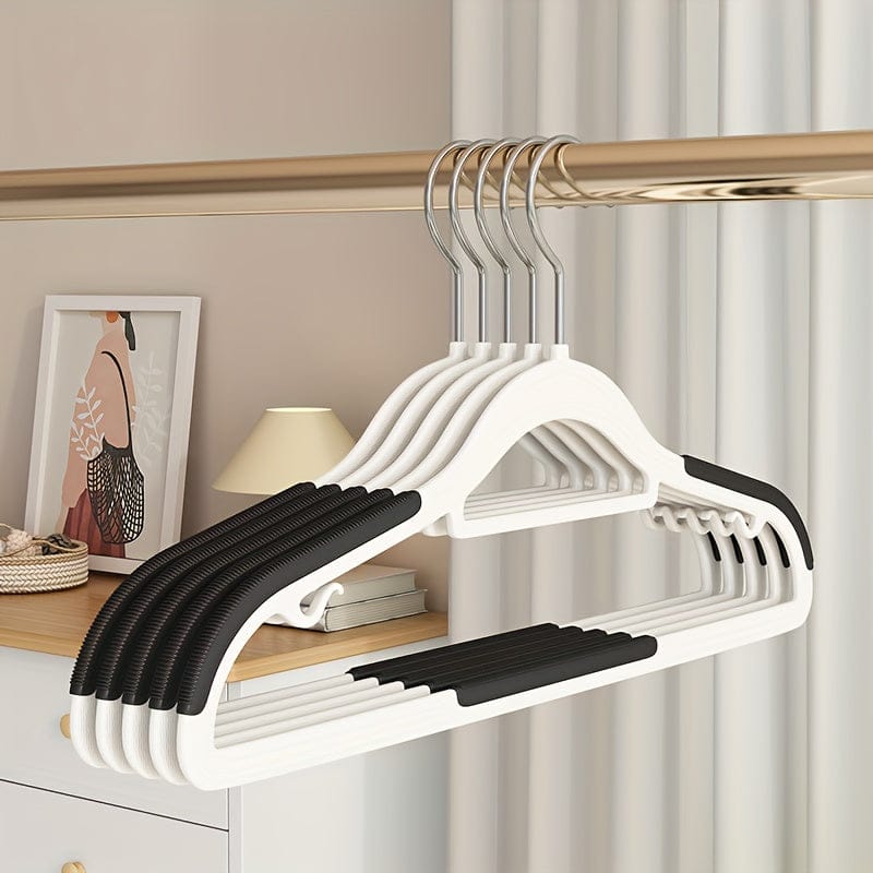 10-Pack: Heavy-Duty Plastic Anti-Skid Clothes Hangers - A-1 Thread Vault